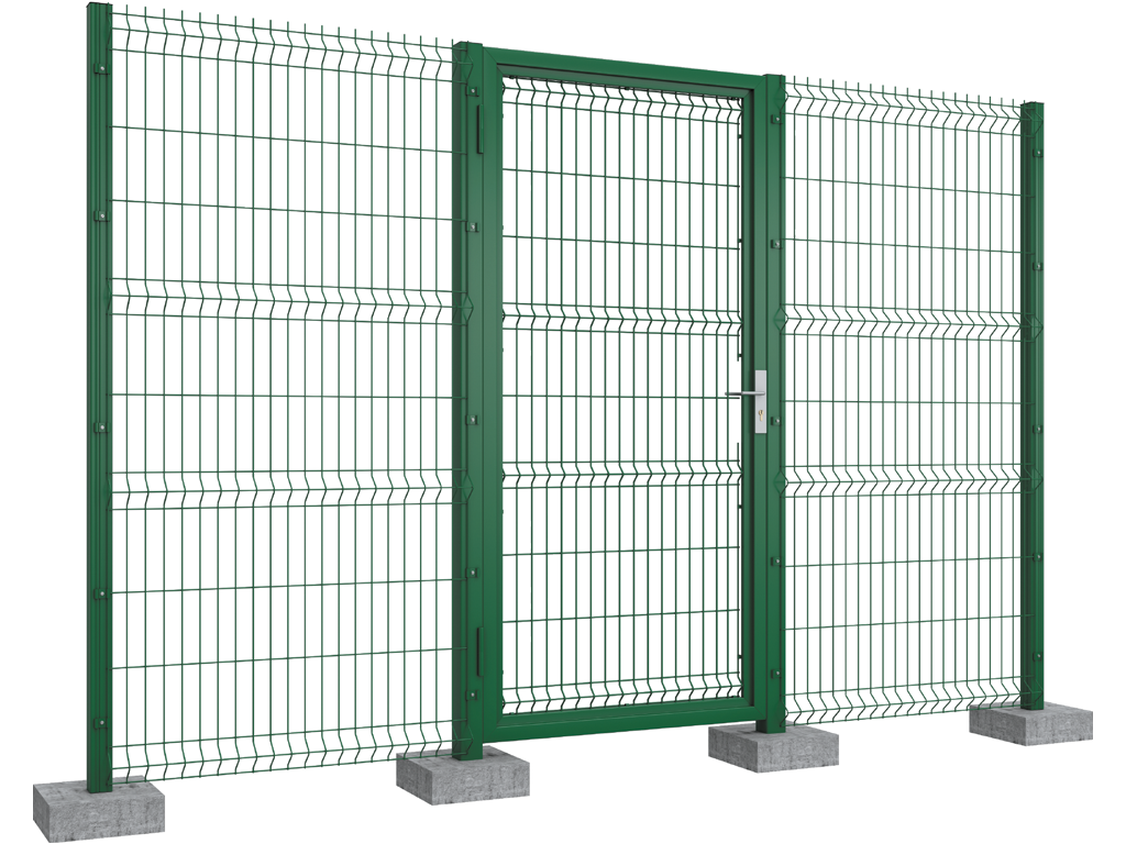 Калитка со стальной рамой и c заполнением сварной сеткой